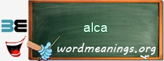 WordMeaning blackboard for alca